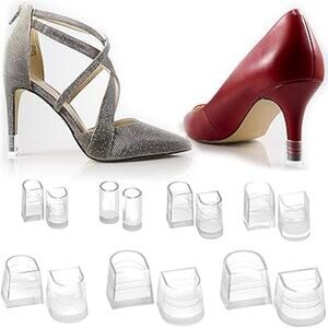 New Heel Hunks 9 Size Sets Clear Cap Protectors for High Heel Stilletto Shoes
